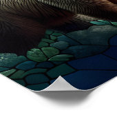 Mozaïek Beer en Eagle in de bergen Ai Art Poster (Hoek)