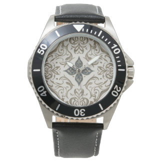 Mozaïek blauw grijs patroon eWatch horloge