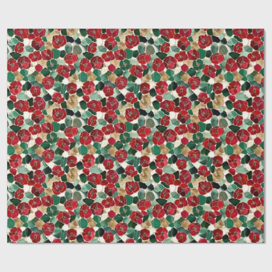 Mozaïek Bloemen Gotische Thanksgiving Cadeaupapier (Vlak)