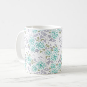 Mozaïek, bloemen koffiemok