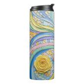 Mozaïek bloemkleuren thermosbeker (Gedraaid links)