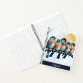 Mozaïek Bluebirds Design 8,5 ' x 11" spiraal notit Notitieboek (Binnen)