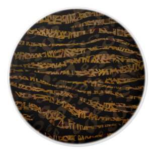 Mozaïek Chic Elegante Safari Glam Jungleprint Keramische Knop