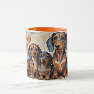 Mozaïek Dachshund Koffie Mok