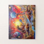 Mozaïek Dinosaurus Abstract Legpuzzel (Verticaal)