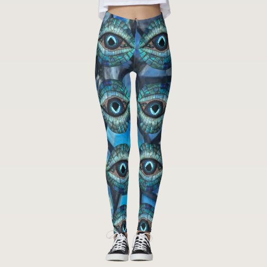 Mozaïek draak oog5 leggings (Voorkant)