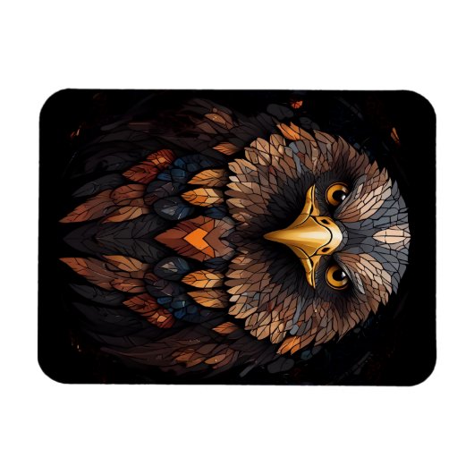 Mozaïek Eagle Portret Magneet (Horizontaal)