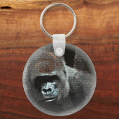 Mozaïek Effect Gorilla Portrait Sleutelhanger (Voorkant)