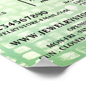 Mozaïek Effect, Sieradenwinkel Adverteren Poster (Hoek)