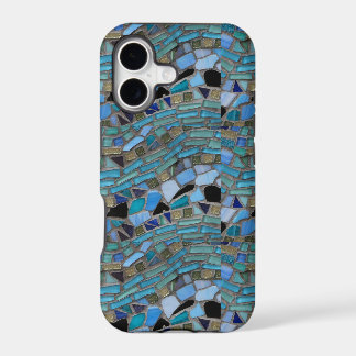 Mozaïek gekleurd glas steen art telefoon geval
