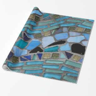 Mozaïek gekleurd glas steen kunst inpakpapier