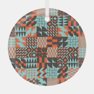 Mozaïek geometrische tegels, naadloos elegant patr glas ornament