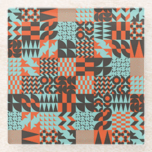 Mozaïek geometrische tegels, naadloos elegant patr glazen onderzetter