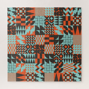 Mozaïek geometrische tegels, naadloos elegant patr legpuzzel