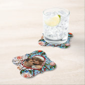 Mozaïek Glas in lood en Tegel bruiloft gepersonali Kartonnen Onderzetters (Insitu)