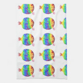 Mozaïek granaatappel keukenhanddoek (Verticaal)