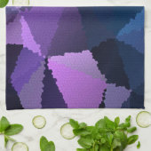 Mozaïek in blauw en roze kleuren theedoek (Gevouwen)