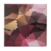 Mozaïek in bruin-roze en gele kleuren tegeltje (Voorkant)