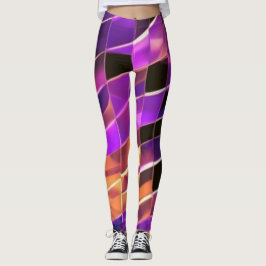 Mozaïek in Late Sunset Kleuren leggings