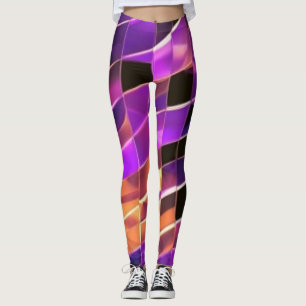 Mozaïek in Late Sunset Kleuren leggings