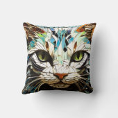 Mozaïek Kat Kussen gooien kussens (Achterkant)