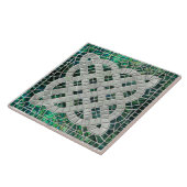 Mozaïek Keltische knoop - Abalone Shell en Pearl Tegeltje (Zijkant)