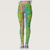 Mozaïek Kleurrijke Glitter Leggings (Voorkant)