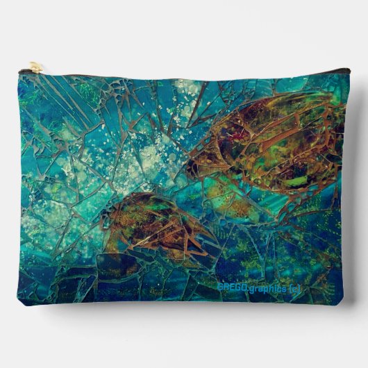 Mozaïek LG Zippered_Bag Schildpadden Indigenosity Etui (Voorkant)