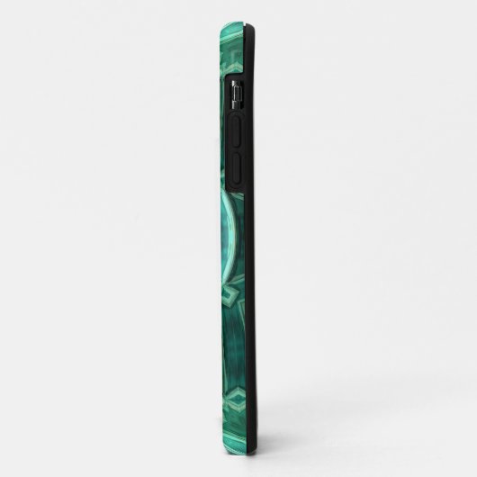 Mozaïek Mandala Blauwgroen en Geel Case-Mate iPhone Case (Achterkant/links)