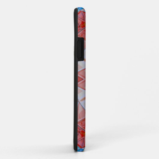 Mozaïek Mandala rood wit en blauw Case-Mate iPhone Case (Achterkant/rechts)