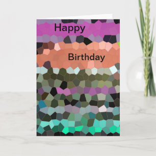 Mozaïek Ontwerp Happy Birthday Kaart