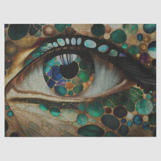 Mozaïek Oog Decoupage Tissue Papier (Voorkant)