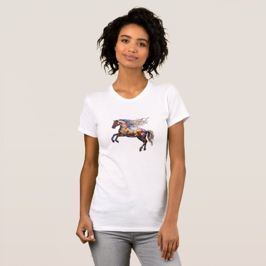 Mozaïek Paard Grafisch T-shirt (Voorkant volledig)
