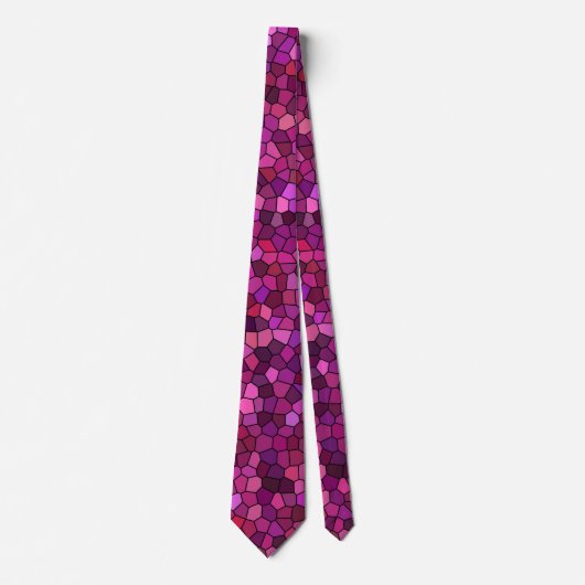 Mozaïek Paars Roze Stropdas (Voorkant)
