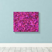 Mozaïek Paarse Roze Canvas Afdruk (Insitu (Houten vloer))