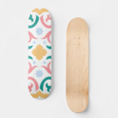 Mozaïek/pastel/veer Skateboard (Voorkant)
