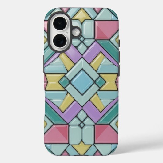 mozaïek pasteltinten Case-Mate iPhone case (Achterkant)