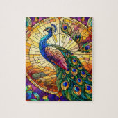 Mozaïek Peacock Jigsaw Puzzel (Verticaal)