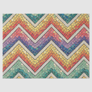 Mozaïek Regenboog Chevron - Kleurrijke Geometrisch Tissuepapier