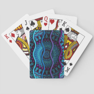 mozaïek: reliëf golven textuur. pokerkaarten