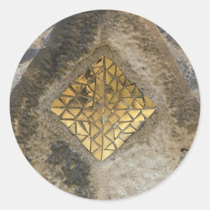 mozaïek ronde sticker
