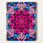 Mozaïek Roze Mandala Bloemen Psychedelische Retro Planner (Achterkant)