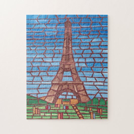 Mozaïek Schilderij Eiffeltoren Jigsaw Puzzels (Verticaal)