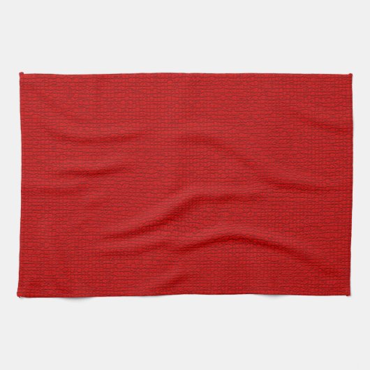 Mozaïek Solid Red Textured Pattern Theedoek (Horizontaal)