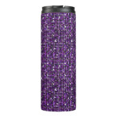 Mozaïek Sparkle Squares Paarse ID653 Thermosbeker (Achterkant)