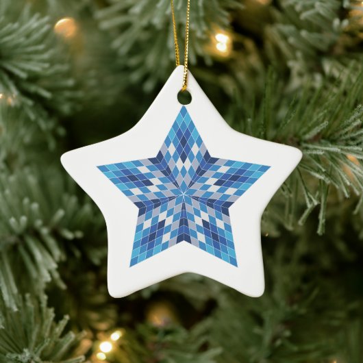 Mozaïek Starburst Keramisch Ornament (Boom)
