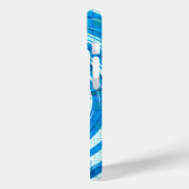 Mozaïek Swirl Blue iPhone Case (Achterkant / Links)