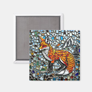 Mozaïek Tegel Fox Wildlife Art Magneet