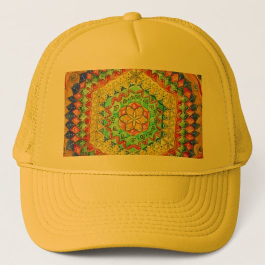 mozaïek trucker pet (Voorkant)