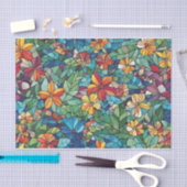 Mozaïek Tuin Bloemen en bladeren Tissuepapier (Craft)